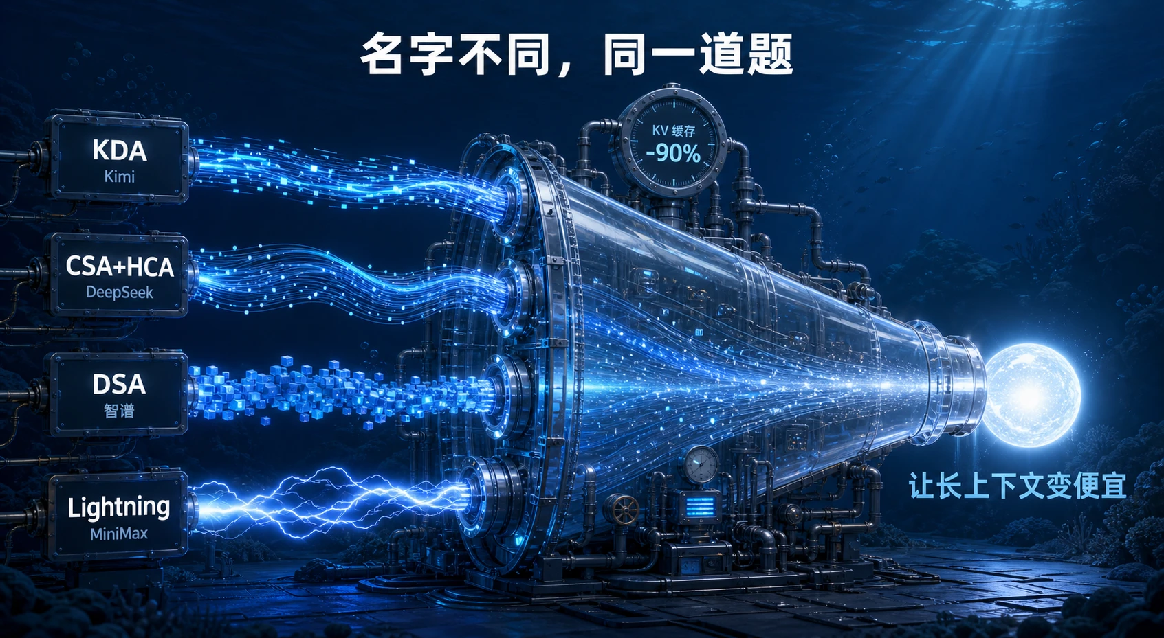 四条流带汇入漏斗:让长上下文变便宜